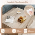 thumbnail image 5 of 31.5 Inch Multi-Storage Coffee Table with 3-Door Cabinet & Open Back Compartment, Modern Lift-Up Top, Natural Wood Texture for Living Room, 5 of 9