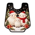 thumbnail image 2 of Roiihwy Cute Animals Toilet Rugs U Shaped Non Slip Bath Mats, 20x16 Inch Soft Absorbent Plant Bathroom Rugs, Contour Bath Rugs for Toilet Base Bathroom Shower Floor, 2 of 6