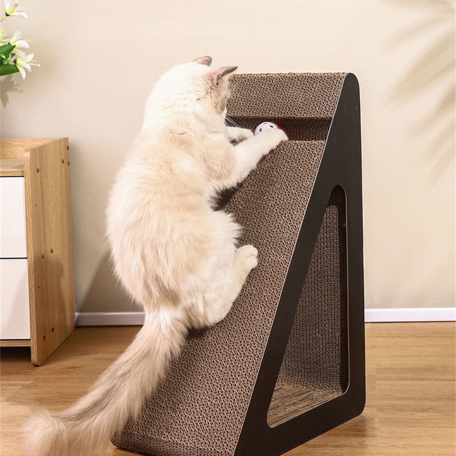 Standing Cats Scratcher With Rotating For Engaging Pet Entertainment Indoor Boredom Cats Entertainment Toy