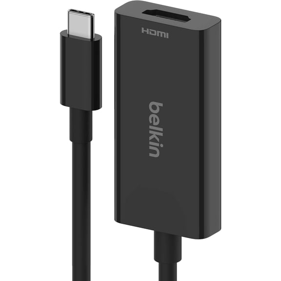 Belkin AVC013btBK 7.5" Black Connect USB-C to HDMI 2.1 Adapter (8K, 4K, HDR compatible) Male to Female