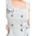 thumbnail image 4 of Blusa asimétrica con botones y cinturón Roman Fashion/Juvenil, 20287 (Azul claro) azul M, 4 of 6