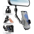 thumbnail image 3 of Universal Rear View Mirror Phone Holder - Premium Aluminum Alloy, Multi-Angle Adjustment, Suitable For Car & Truck, Fits All Cell Phones, 3 of 5
