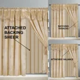 thumbnail image 4 of Gorgeous Home Linen 2pc Complete Set Faux Silk Floral Print Rod Pocket Window Curtain Semisheer Hunter Green Color 120" W x 84" L Nada Style, 4 of 5