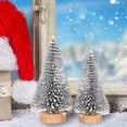 thumbnail image 5 of Mini árboles de Navidad para decoración navideña, mini árbol de Navidad artificial con base de madera, árboles de decoración navideña de mesa para decoración navideña (4 piezas), 5 of 5
