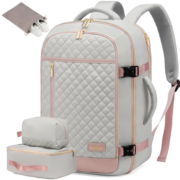 Mochila de viaje LOVEVOOK para portátil de mujer de 15,6 pulgadas con cubos de embalaje