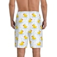 thumbnail image 5 of Salouo Yellow Rubber Duck Pattern Men's Sleep Pajama Shorts,Pajama Bottoms Elastic Waistband Sleep Pajama Short PJ Shorts for Men -4X-Large, 5 of 6