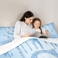 thumbnail image 5 of Manfei Letter Monogrammed Initial S Girl 2pcs Bedding Comforter Set,Kawaii Bow Butterfly Twin Comforter Sets,Bling Crystal Blue Glitter Breathable Bedding Set,Lightweight Room Decor, 5 of 8
