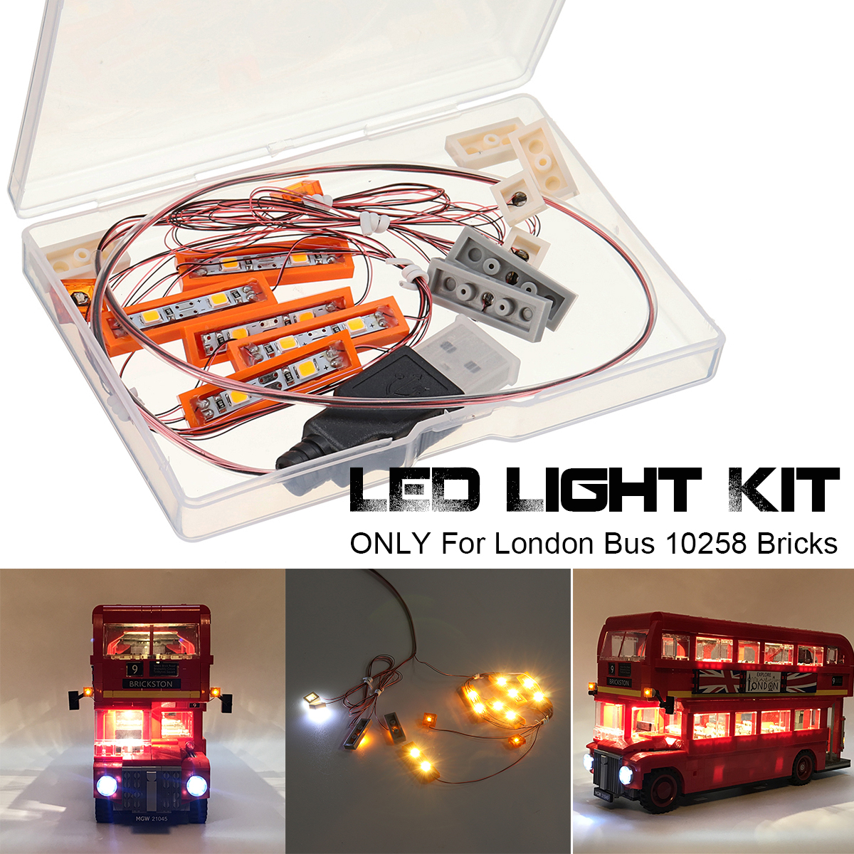 lego london bus led lights