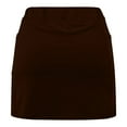 thumbnail image 3 of UAMVSH Skirted Shorts for Women Plus Size Soft Stretchy Tennis Golf Athletic Skorts High Waist Running Active Skirts with Shorts(XX-Large,Brown), 3 of 5