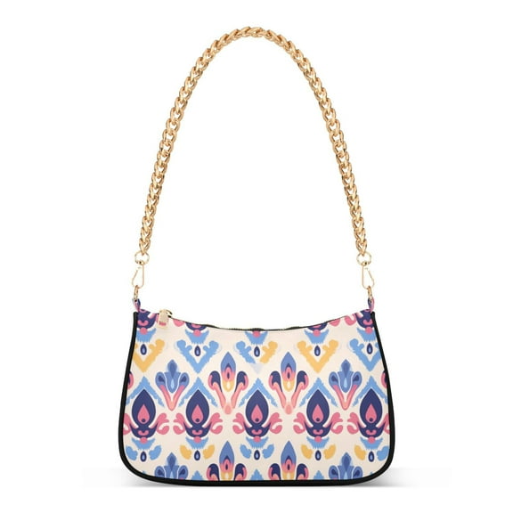 Ryvnso Ethnic Bohomia Womens Chain Shoulder Bag Tote Handbags Clutch Hobo Purse with Zipper for Travel