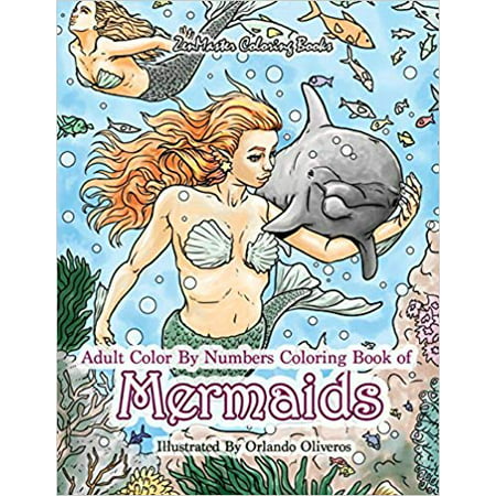 Adult Color by Numbers Coloring Book of Mermaids : Mermaid Color by Number Book for Adults for Stress Relief and