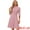 Pink, variant on Women's Sheath 3/4 Sleeves Stand Collar A-Line Dress M Black