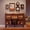 Brown, variant on TROPOW Wine Bar Cabinet with Storage and LED Light - Liquor and Coffee Cabinet Bar for Home - Small Bar Cabinet with Glass Holder, Doors for Living Room