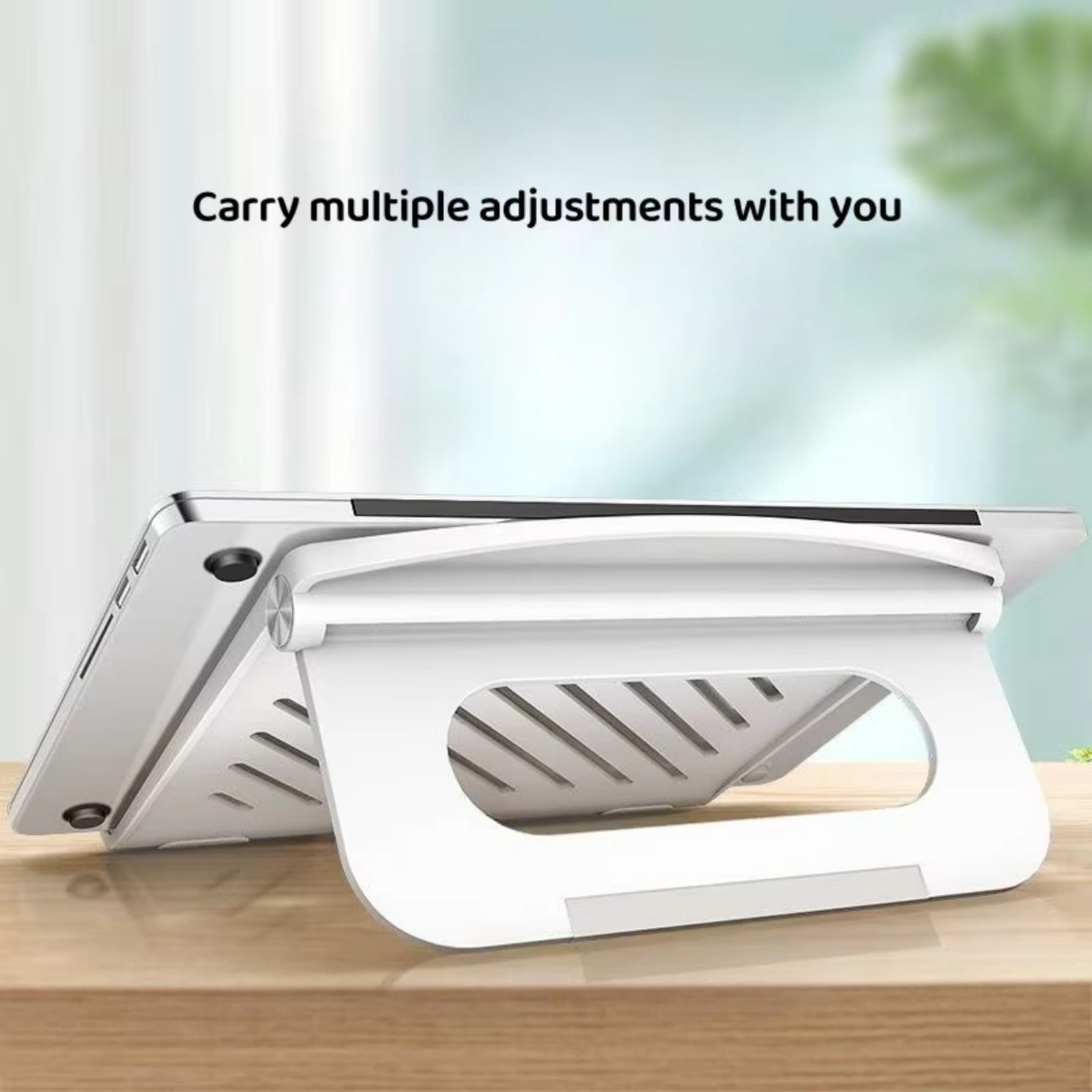 Ergonomic Adjustable Laptop Stand Holder Comfortable Viewing For Notebook Tablet Nonslip Base