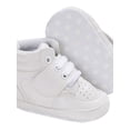 thumbnail image 3 of HOTWINTER Baby Girls Boys Shoes Soft Sole High Top Sneaker Anti-Slip Sole Newborn Infant First Walkers, 3 of 7