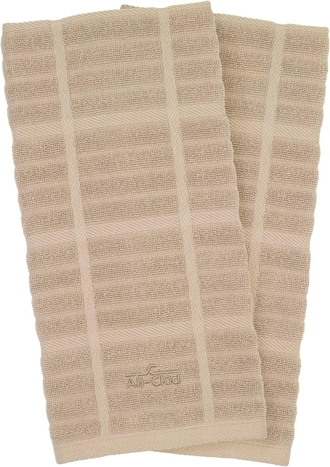 All-Clad Textiles Kitchen Towel, Solid-2 Pack, Cappuccino, 2 Count