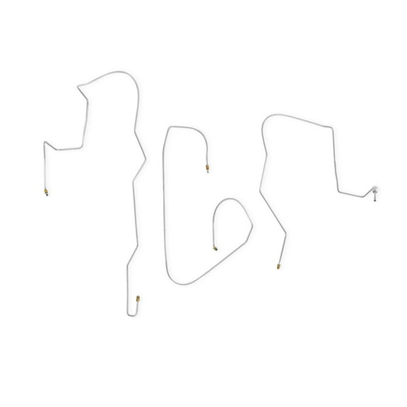 Brothers Trucks DBBL59T Front Disc Brake Conversion Brake Lines - Firewall Mount - Power - Steel