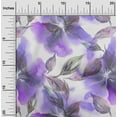 thumbnail image 1 of oneOone Velvet White Fabric Leaves & Flower Floral Sewing Material Print Fabric By The Yard 58 Inch Wide, 1 of 5
