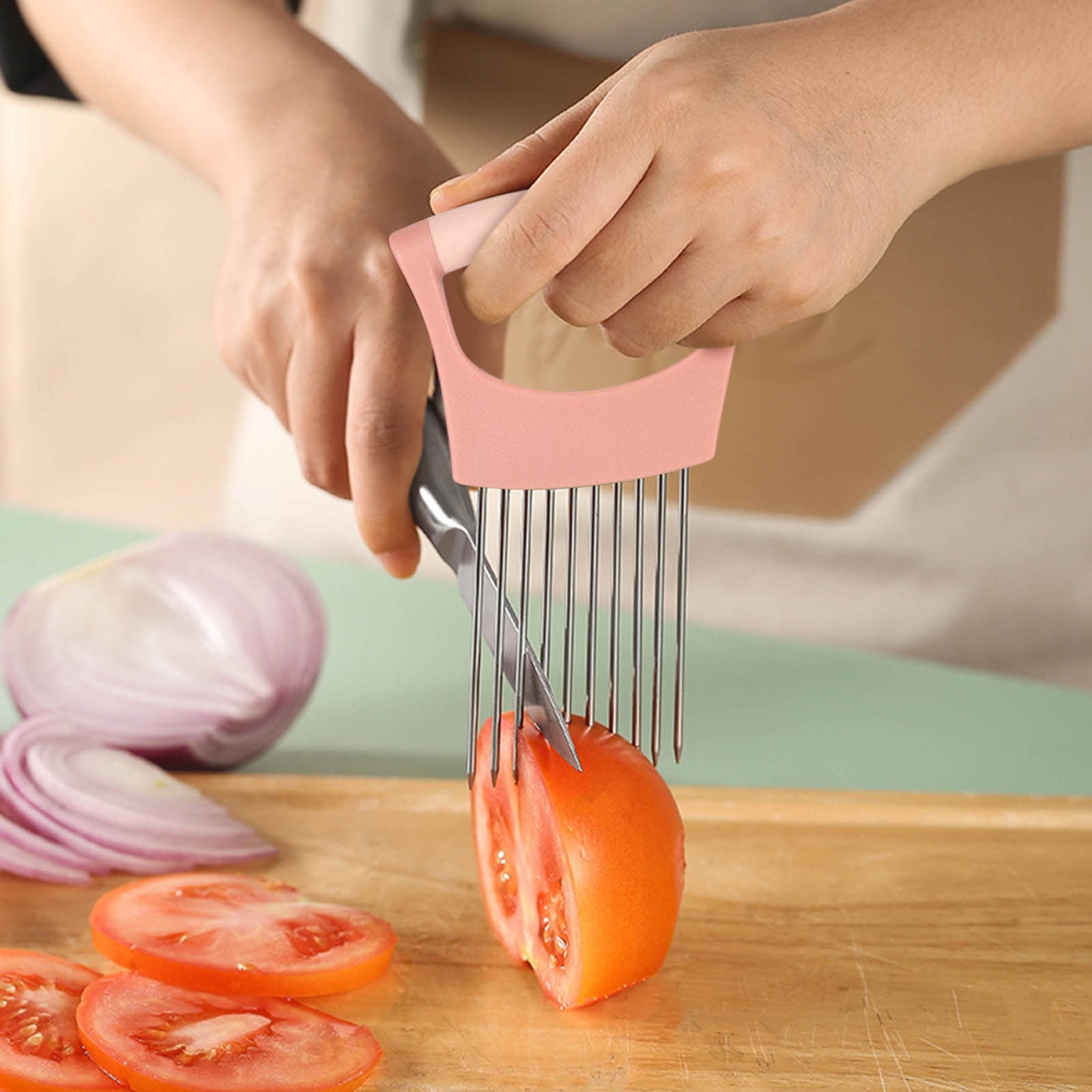 onionn様 XMMSWDLA Onion Slicer,Stainless Steel Onion Cutter Knife