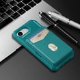 thumbnail image 6 of Dteck Detachable Wallet Case for iPhone 16E 2025 with Stand, Strong Magnetic Card Holder Case Compatible with MagSafe, Shockproof PU Leather RFID Blocking Flip Credit Slots Purse Cover, Green, 6 of 8