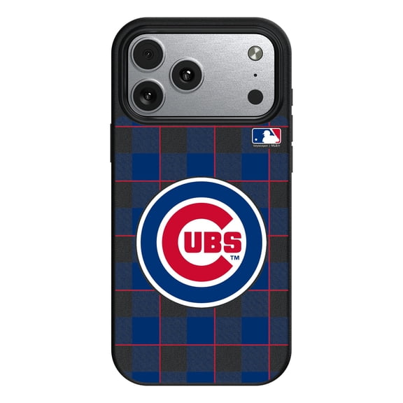 Keyscaper Chicago Cubs Plaid Magnetic Bump iPhone Case