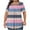 Pink, variant on Floral Graphic Tees Womens Plus Size Tops Square Neck Pleated Tunic Tshirts Casual Going Out Travel Outfits Navy, 3XL
