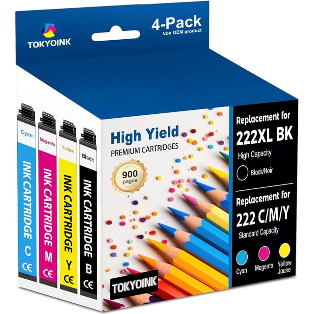 Cartuchos de Tinta TOKYOINK 222XL Remanufacturados para Epson 222