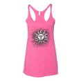 thumbnail image 2 of Wild Bobby Radiating Sun Puff Print Fashion Tri-Blend Racerback Tank Top, Vintage Pink, X-Large, 2 of 6