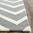 thumbnail image 3 of SAFAVIEH Cambridge Leon Geometric Wool Runner Rug, Dark Gray/Ivory, 2'6" x 10', 3 of 10