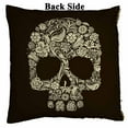 thumbnail image 2 of PKQWTM Skull of floral shapes Reversible Mermaid Cushion Cover Home Decor Sequin Pillow Case Size 18x18 inches, 2 of 2