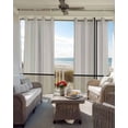 thumbnail image 4 of Beige Geometric Blackout Curtains 96 Inches Long for Bedroom,Modern Color Block Black Lines Abstract Art Thermal Insulated Room Darkening Black Out Window Curtain Panels Grommet Living Room Drapes, 4 of 8