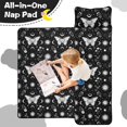 thumbnail image 4 of Butterfly and Sun Gothic Pattern Teens Toddler Nap Mat with Pillow, Sleeping Mat Bag for Preschool Daycare 60"x20", 4 of 6