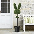 thumbnail image 5 of Cadancy Easter Outdoor Decorations Faux Topiary Artificial Boxwood Potted Plants Garden Stake Porch Statue Cross Bunny Egg Shaped Greenery Yard Ornament Spring Home Decor, 5 of 8