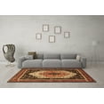 thumbnail image 3 of Ahgly Company Indoor Round Persian Brown Traditional Area Rugs, 6' Round, 3 of 4