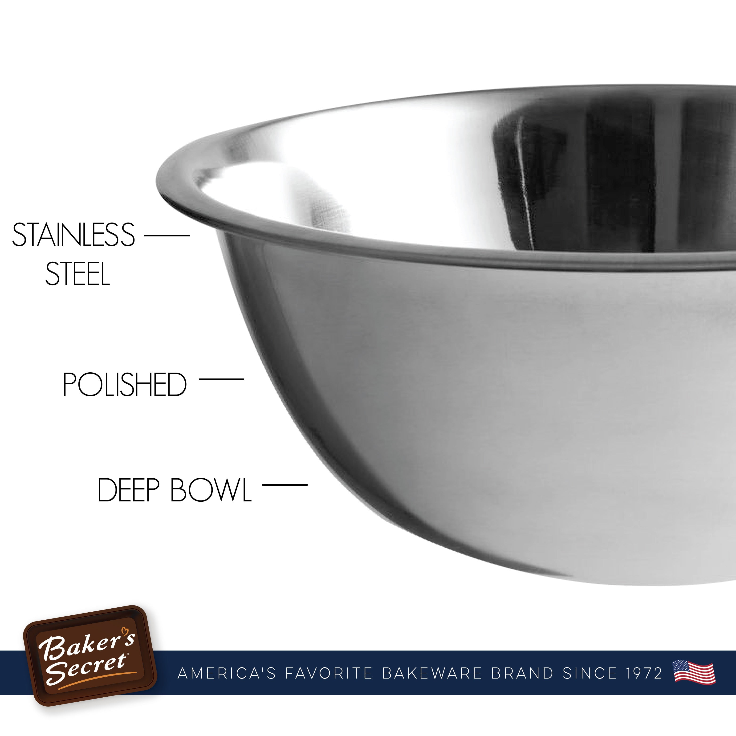 Baker's Secret Stainless Steel Rust-free Extra Durable Set of 5