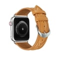 thumbnail image 7 of Wave Grain Compatible with Apple Watch Band 49mm 45mm 44mm 42mm, Genuine Leather Band Replacement Strap Compatible with iWatch Ultra 2/1 Series 9/8/7/6/5/4/3/2/1/SE2/SE,Khaki, 7 of 7