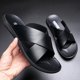 thumbnail image 4 of chanclas planas ligeras sin cordones de talla grande 47 de alta calidad, chanclas de verano para hombre, zapatillas de cuero para hombre, nuevos zapatos de playa, zapatillas, 4 of 4