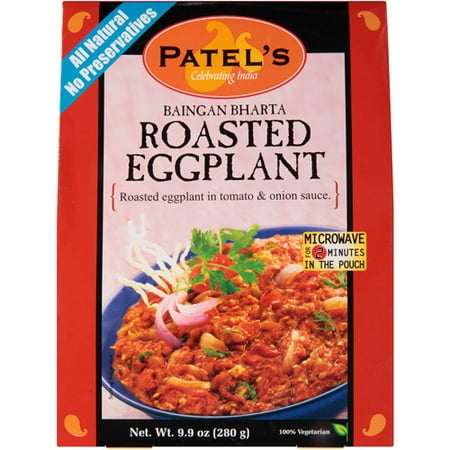 Patel's Baingan Bharta Roasted Eggplant, 9.9 oz, (Pack of