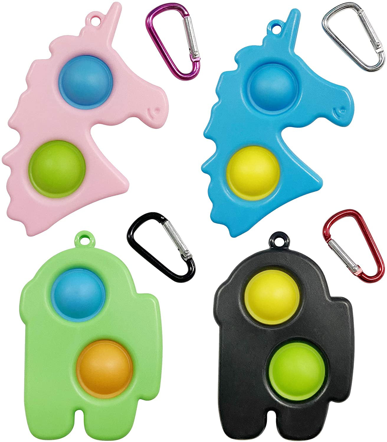 4 Pack Push pop Fidget Toys Set, Push pop pop Dimple Sensory Fidget Toys,  Mini ADHD Autism Stress Reliever Fidget Toy Keychain School Office Crafts  Party Favors - Walmart.com