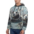 thumbnail image 3 of Sikiie Panda In Futuristic City Men's Hoodie, Essentials Hoodie, Sweatshirt, Pullover Hooded Sweatshirt for Men-Small, 3 of 7