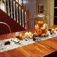 thumbnail image 4 of Table Runner Dresser Scarves 36 Inch Long,Autumn Gnome Pumpkin Maple Leaves Linen Dining Table Runners Thanksgiving Leaf on Retro Letter Tabletop Scarf for Wedding Holiday Party Kitchen, 4 of 9