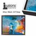 thumbnail image 3 of Creative Mark Illusions Floater Canvas Frame, 20x24", Black and Silver, 3/4 in - Pack of 6, Ideal for Galleries, Artists & Professionals, Frames for Canvas Paintings, Complete Hanging Hardware, 3 of 7