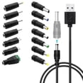 thumbnail image 3 of NEXAVKPR USB to DC5V Power Cable with 14 Adapter Plugs 5.5x21.mm Female for Moon Lamps, 3 of 10