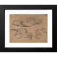 thumbnail image 2 of James Ward 14x11 Black Modern Framed Museum Art Print Titled - Ferrets, 2 of 5