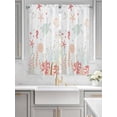 thumbnail image 4 of Bedroom Curtains 63 Inches length, Coastal Turtle Window Treatment Curtain Drapes, Orange Red Coral Green Jellyfish Starfish Rod Pocket Curtain Panels for Living Room Kitchen, 42"x63", 2 Panels, 4 of 7