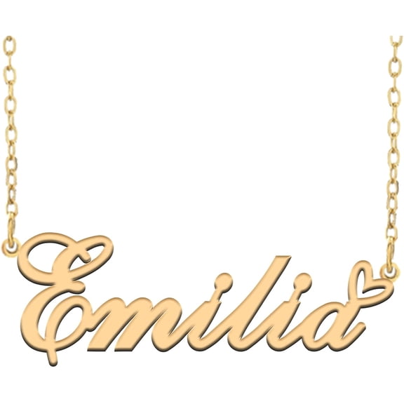 Custom Name Necklace Customized Personalized Pendant Name Necklace With Heart Name Necklace Best Gift For Women Birthday Mother'S Day Christmas New Year Wedding[o4594]