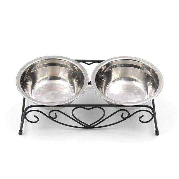 Tazón De Alimentación Para Mascotas Estilo Retro Estante De Corazón Hueco Placa De Alimentación Para Mascotas Protección Del Cuello Alimentador Para Mascotas Contenedor De Alimentación Para,2Pcs Sweethay PT001217-00