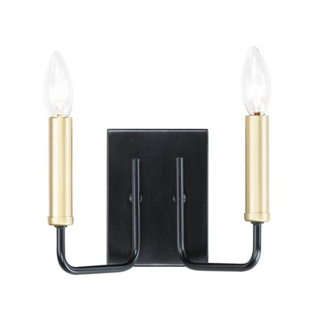 

Maxim 10252BKGLD Sullivan 2 Light Black & Gold Wall Sconce Wall Light