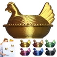 thumbnail image 6 of 1PC Vintage Glass Hen on Nest Dish with Lid, on Nest Glass Dish, Glasses Candy Dishs with Lid -Shaped Chicken Fruit Bowl, Chicken Decor, for Home,Tabletop Decor, 6 of 9