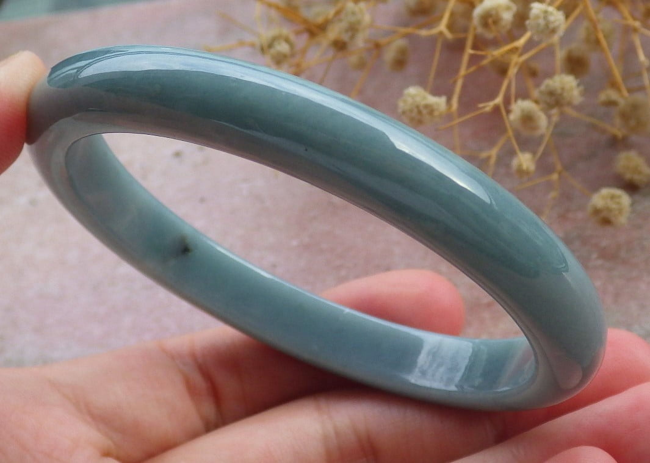 Green Natural A JADE Jadeite Bangle Bracelet 57 mm 680249 TN